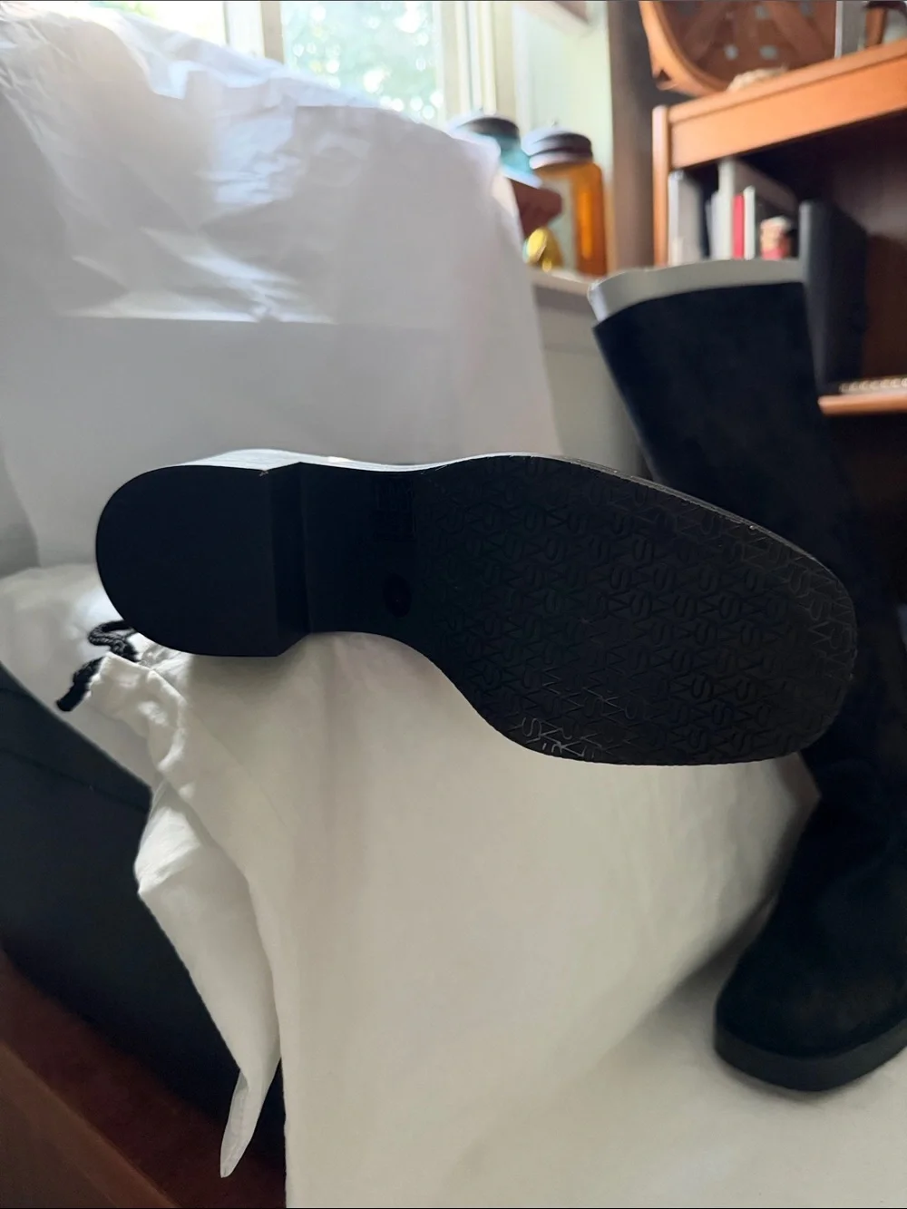 Stuart Weitzman Black Suede Over-the-Knee Boots